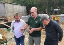Inspecting work in progress! L to R: Councillor Jonathan Bianco, Scout Project Manager Richard Plume and Councillor Duncan Flynn